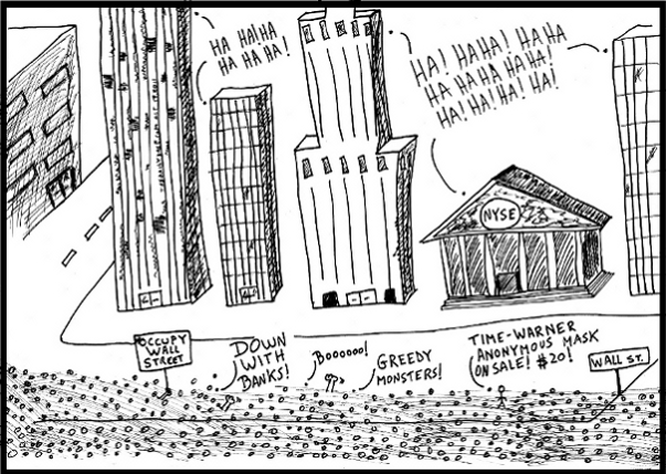 occupy wall street as bankers lol editorial cartoon and top ten jokes by the daily dose