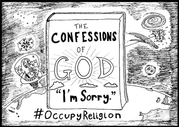 book you never read the confessions of god editorial cartoon by laughzilla for the daily dose