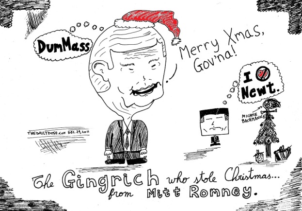 the gingrinch who stole xmas editorial cartoon by laughzilla for the daily dose